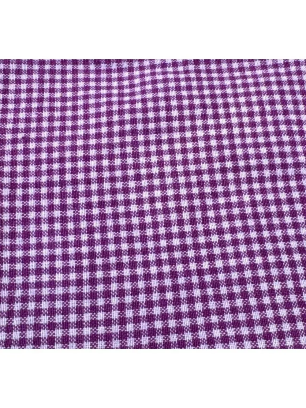Purple Gingham Cotton Fabric 17x21